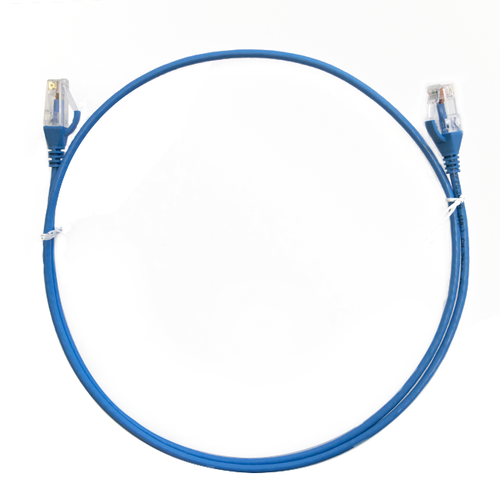 0.25m Cat 6 RJ45 RJ45 Ultra Thin LSZH Network Cables : Blue